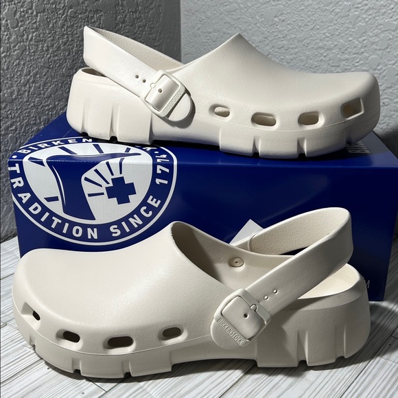 Birkenstock Birki Flow EVA Clogs slip on sandals eggshell white EU 44 men’s‎ 11 main image 8